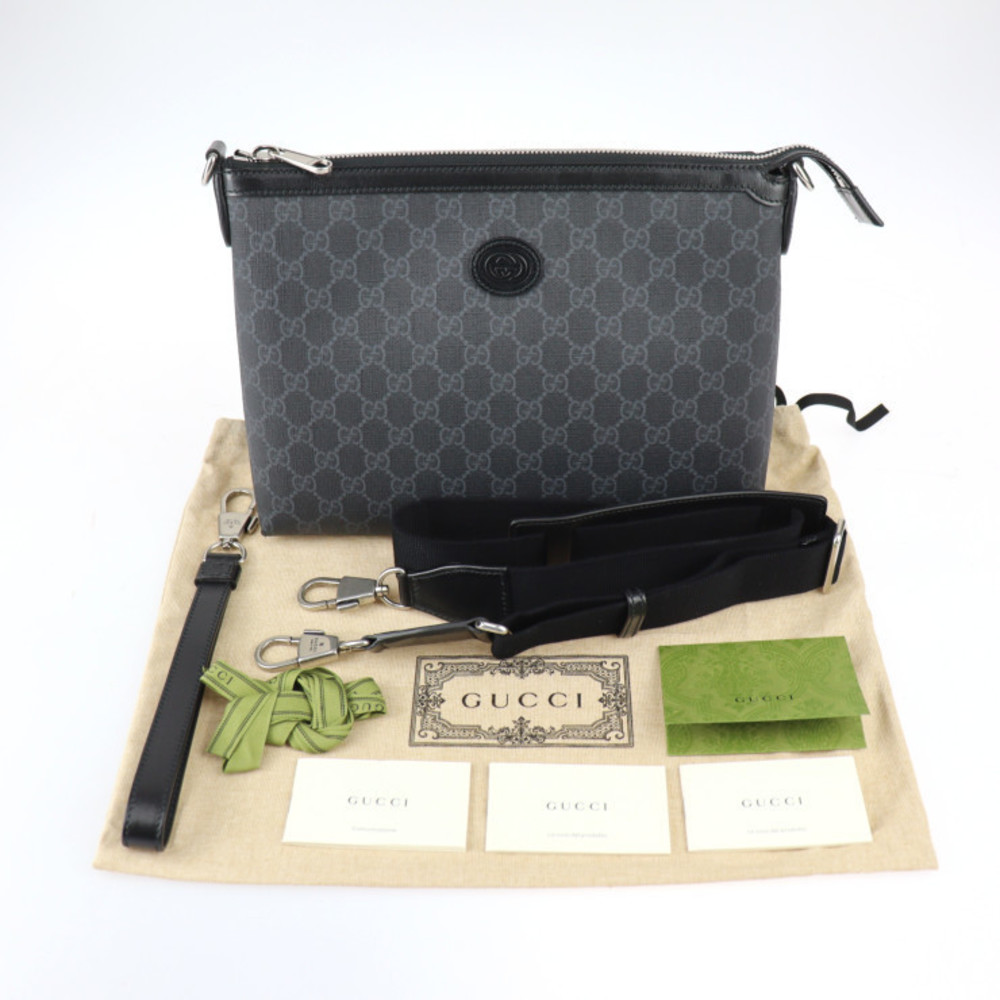 Gucci Messenger Interlocking G Shoulder Gray Black - image 8